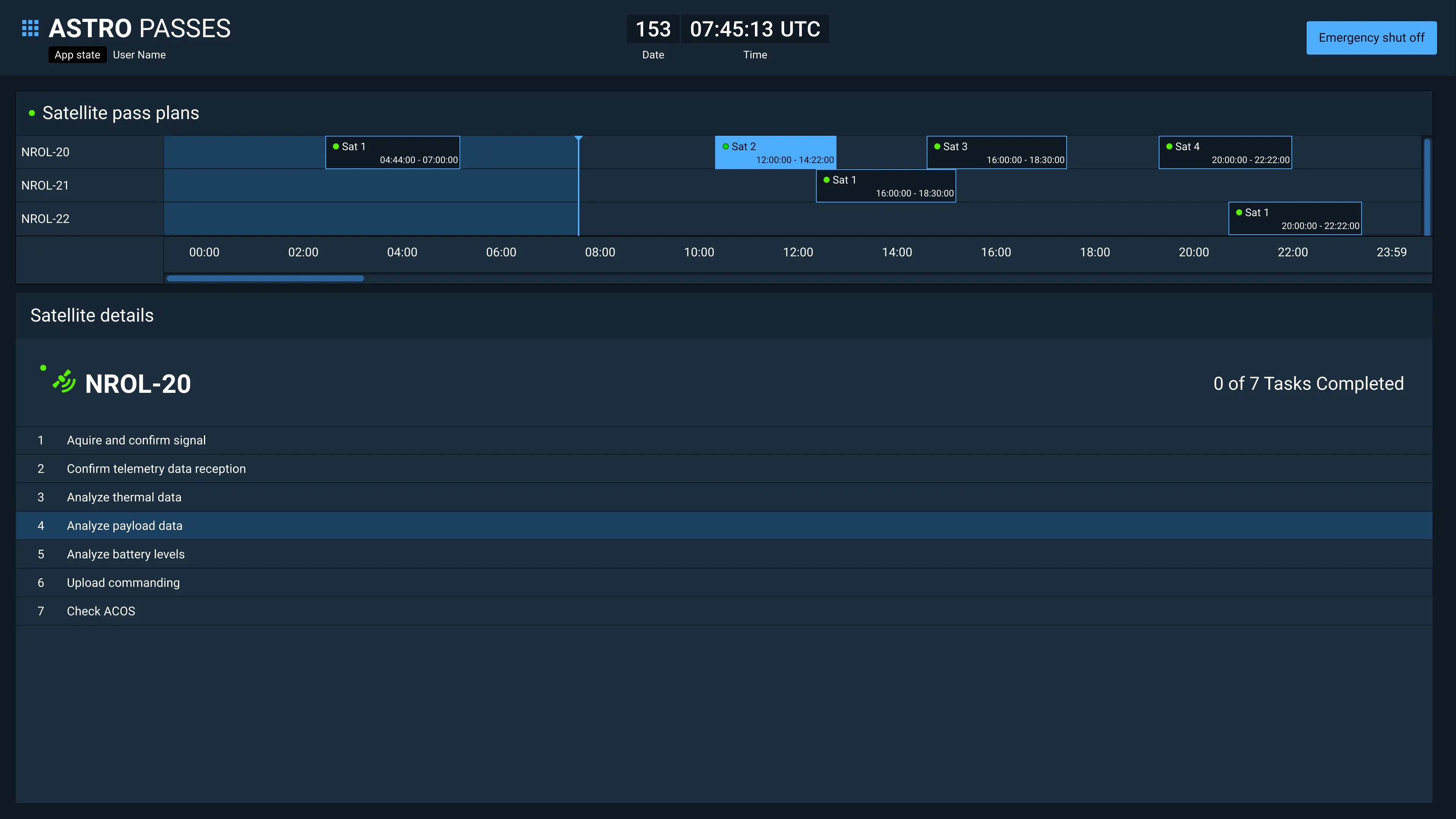 Timeline Navigation sample app layout